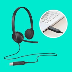 Logitech USB Headset H340 - Comfortable, High-Quality Audio for Clear Communication